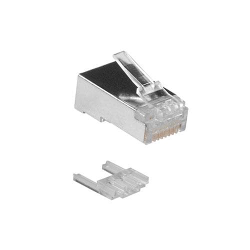 Intronics skærmet CAT6 RJ-45 stik til kabel med fleksible og solide kerner i pose 25 stk.