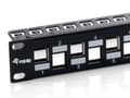 Pikkukuva 2 / 5: Varusta patch panel 24 porttia RJ45 Cat6a 19 tuumaa 1U suojattu, musta