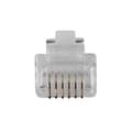 Miniatyrbillede 3 af 6: ACT RJ12 (6P/6C) modulært stik til rundt kabel med flertrådede ledere. Konnektor: RJ-12 (6P/6C) Rj12 plus 6p6c snoet rund (TD106R)