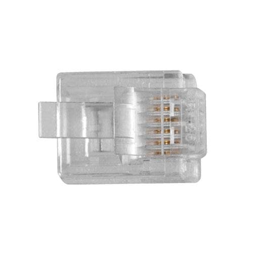ACT RJ12 (6P/6C) modulært stik til rundt kabel med flertrådede ledere. Konnektor: RJ-12 (6P/6C) Rj12 plus 6p6c snoet rund (TD106R)
