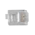 Miniatyrbillede 6 af 6: ACT RJ12 (6P/6C) modulært stik til rundt kabel med flertrådede ledere. Konnektor: RJ-12 (6P/6C) Rj12 plus 6p6c snoet rund (TD106R)