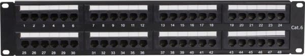 CAT6 UTP Patch Panel - 48 porte