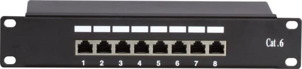 10 tums CAT6 FTP patchpanel - 8 portar