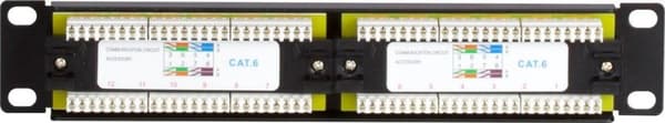 10 tuuman CAT6 UTP Patch -paneeli - 12 porttia