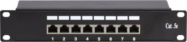 10-tums CAT5e FTP-patchpanel - 8 portar