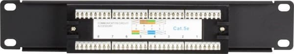 10 tuuman CAT5e UTP Patch -paneeli - 8 porttia