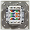 Miniatyrbillede 3 af 5: Indbygningsboks 2xRJ45 Cat6 LogiLink Pure White