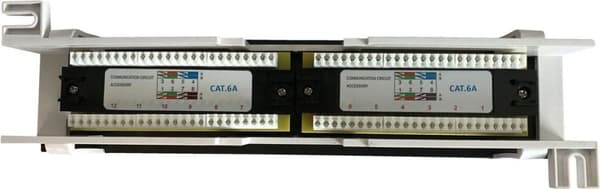 CAT6a UTP-seinäkiinnityspaneeli - 12 porttia