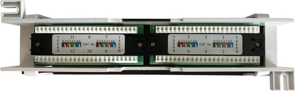 CAT5e UTP-seinäkiinnityspaneeli - 12 porttia