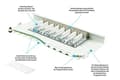 Miniatyrbild 3 av 3: Patch Panel Desktop Cat. 6A, 8-portar, 0,5U, STP-skärmad, verktygsfri öppning, rent vit (RAL9010) (GC-N0119)