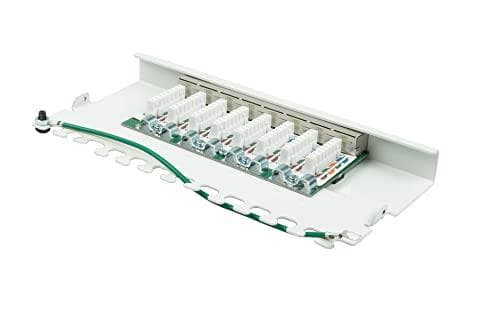 Patch Panel Desktop Cat. 6, 8-ports, 0,5U, STP-afskærmet, værktøjsfri åbning, ren hvid (RAL9010) (GC-N0113)
