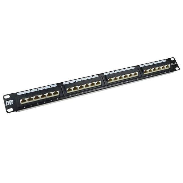 ACT Patchpanel 24-porte uskærmet 45° CAT6 PATCHPANEL 24P UTP C6 45GR (PP1013)