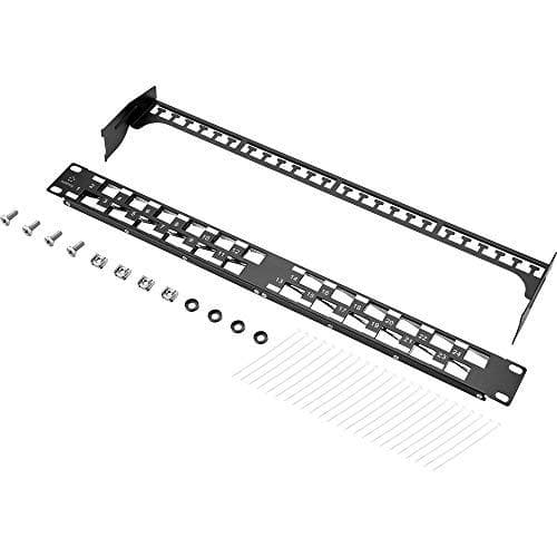 Renkforce 24-portars nätverkspatchpanel keystone-modul 24x keystone 45° outrustad 1 U (RF-3528228)