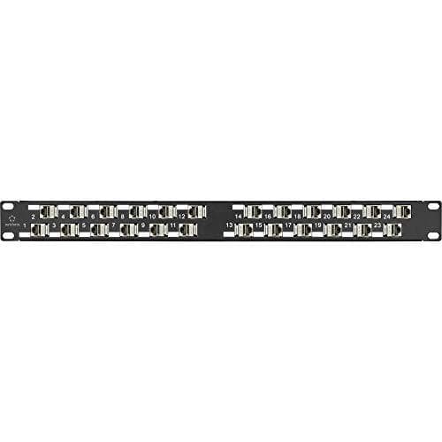 Renkforce 24-portars nätverkspatchpanel keystone-modul 24x keystone 45° outrustad 1 U (RF-3528228)