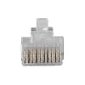 Miniatyrbild 3 av 6: ACT RJ48 (10P/10C) modulär kontakt för platt kabel. Kontakt: RJ-48 (10P/10C) Rj48-kontakt 10p10c mudular kabel (TD110)