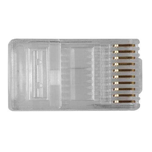 ACT RJ48 (10P/10C) modulär kontakt för platt kabel. Kontakt: RJ-48 (10P/10C) Rj48-kontakt 10p10c mudular kabel (TD110)