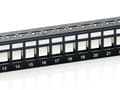 Miniatyrbillede 4 af 5: Udstyr patchpanel 24-ports Cat6 19 tommer 1U afskærmet til keystone-stik, sort