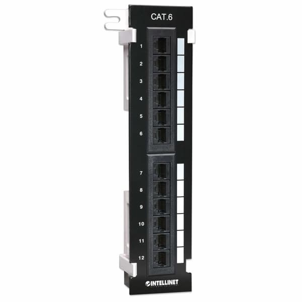 Intellinet - Patch Panel - RJ-45 X 12 - Sort (560269)