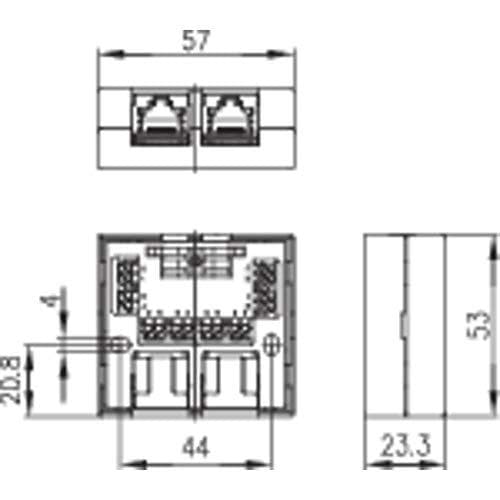 Telegärtner J00023A0056 RJ-45 valkoinen kanta