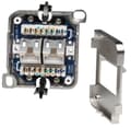 Miniatyrbild 3 av 3: Intellinet Cat5e ytmonteringsbox - installationsbox nätverksyta - vit - 2 portar