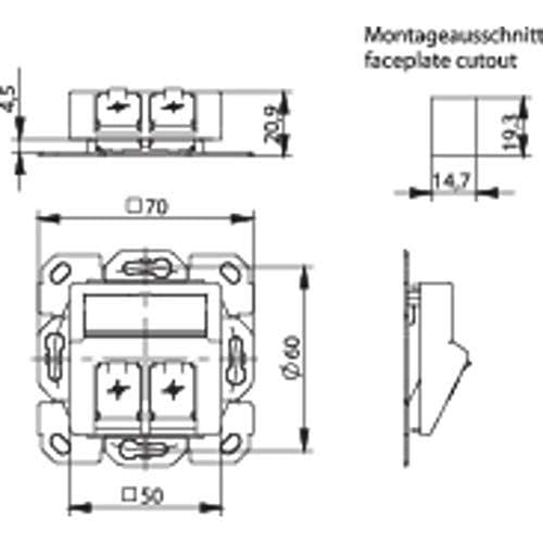 Telegärtner H02010 A0083 fatningshus