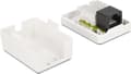 Miniatyrbild 3 av 4: DeLOCK CAT6 Gigabit nätverksutgångsbox/monteringsbox med 1 RJ45-port - verktygsfri / vit