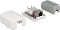 Miniatyrbild 4 av 5: DeLOCK CAT6a Gigabit nätverksutgångsbox/monteringsbox med 1 RJ45-port - skärmad / vit