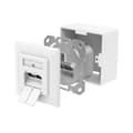 Miniatyrbillede 3 af 3: Hama netværksstik, CAT-6a, 10 Gbit/s, skærmet, 2 porte, overflade-/sænkemontering (00300029)