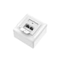 Miniatyrbillede 2 af 3: Hama netværksstik, CAT-6a, 10 Gbit/s, skærmet, 2 porte, overflade-/sænkemontering (00300029)