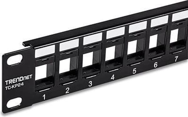 TRENDnet Patch panel 24 portti Blank Cat6 1U 19" telineasennus