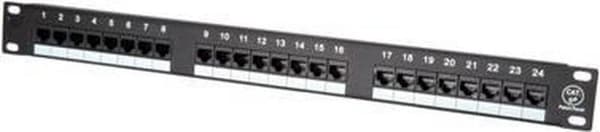 Værdi kat. 5. 19'' patchpanel, 24 porte, uskærmet, sort