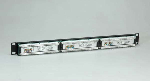 Værdi kat. 5. 19'' patchpanel, 24 porte, uskærmet, sort