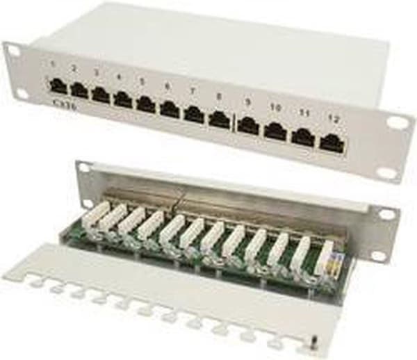 LogiLink NP0041 12 portar Nätverkspatchpanel CAT 6 1 U