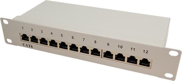 LogiLink NP0041 12 portar Nätverkspatchpanel CAT 6 1 U