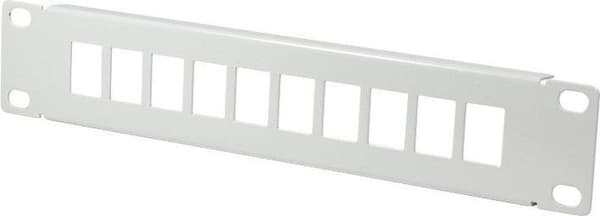 10'' Patch Panel til 10 Keystone-moduler / grå
