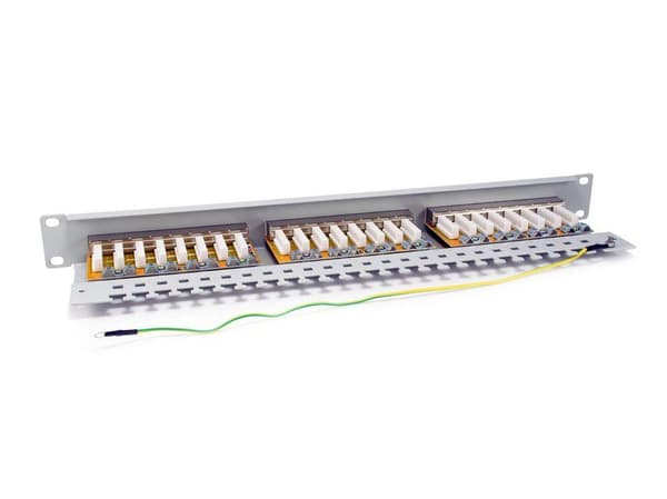 Udstyr Patch panel 24x RJ45 Cat6 19" 1U grå