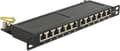 Miniatyrbillede 3 af 3: Premium CAT6a Gigabit 10'' patchpanel 0,5U med 12 porte - skærmet / sort