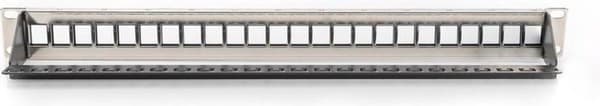 Digitus DN-91411-LF modulær patchpanel, skærmet 24-ports, blank, 1U, rackmontering, sort RAL 9005