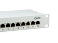 Miniatyrbillede 3 af 4: Udstyr 12-Port Cat.6 skærmet patchpanel - Lysegrå - Gigabit Ethernet - 1000 Mbit/s - RJ-45 - Cat6,Cat6e - Grå - Stål (208014NEWVERSION)