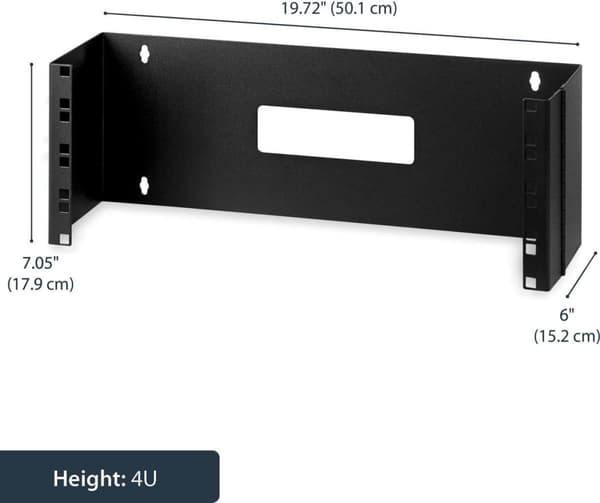 StarTech.com 4U 48,30 cm (19") Seinäkiinnityslevyteline - Seinäteline - 4U (WALLMOUNTH4)