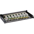 Miniatyrbillede 4 af 6: InLine® patchpanel Cat.6A 0.5U 8-fold, bord-/vægmontering, sort, RAL9005 (76818S)