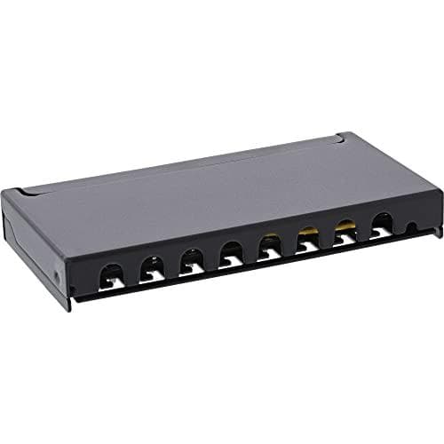 InLine® patchpanel Cat.6A 0.5U 8-fold, bord-/vægmontering, sort, RAL9005 (76818S)