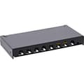 Miniatyrbillede 2 af 6: InLine® patchpanel Cat.6A 0.5U 8-fold, bord-/vægmontering, sort, RAL9005 (76818S)