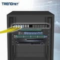 Miniatyrbillede 4 af 6: TRENDnet TC-KP24SA 24 port patchpanel til keystones, vinklet 1U (TC-KP24SA)