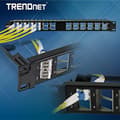 Miniatyrbillede 5 af 6: TRENDnet TC-KP24SA 24 port patchpanel til keystones, vinklet 1U (TC-KP24SA)
