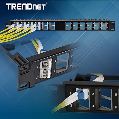 TRENDnet TC-KP24SA 24 port patchpanel til keystones, vinklet 1U (TC-KP24SA)