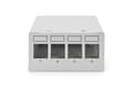 Pikkukuva 3 / 6: Digitus Desktop Modular Patch Panel - Suojattu - 4-porttinen - Harmaa - Teräs - Seinäkiinnitys - ROHS/REACH-yhteensopivuus - 86mm - 77,2mm (DN-93714)