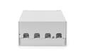Pikkukuva 4 / 6: Digitus Desktop Modular Patch Panel - Suojattu - 4-porttinen - Harmaa - Teräs - Seinäkiinnitys - ROHS/REACH-yhteensopivuus - 86mm - 77,2mm (DN-93714)