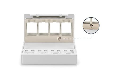 Digitus Desktop Modular Patch Panel - Suojattu - 4-porttinen - Harmaa - Teräs - Seinäkiinnitys - ROHS/REACH-yhteensopivuus - 86mm - 77,2mm (DN-93714)