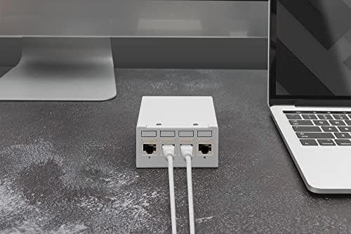 Digitus Desktop Modular Patch Panel - Suojattu - 4-porttinen - Harmaa - Teräs - Seinäkiinnitys - ROHS/REACH-yhteensopivuus - 86mm - 77,2mm (DN-93714)